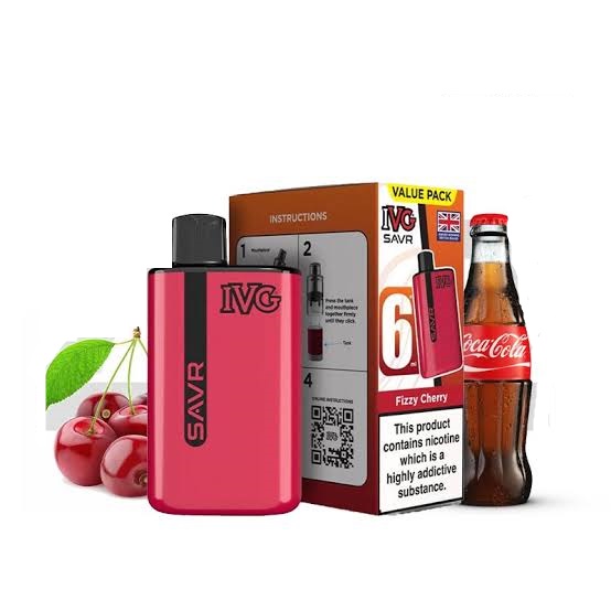 پاد یکبارمصرف ای وی جی آلبالو نوشابه 3000 پاف / IVG SAVR Fizzy Cherry 3K
