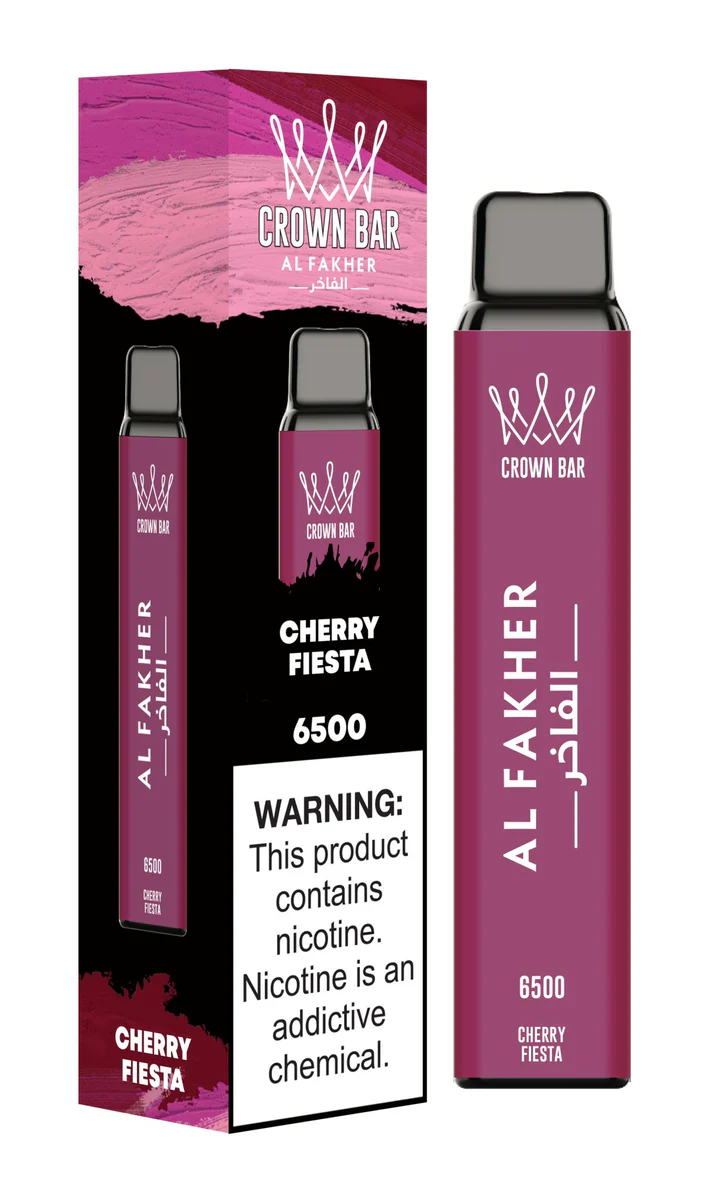 پاد یکبار مصرف الفاخر/آلبالو فیستا (6500 پاف)/ Al Fakher 6500 Puffs Cherry Fiesta