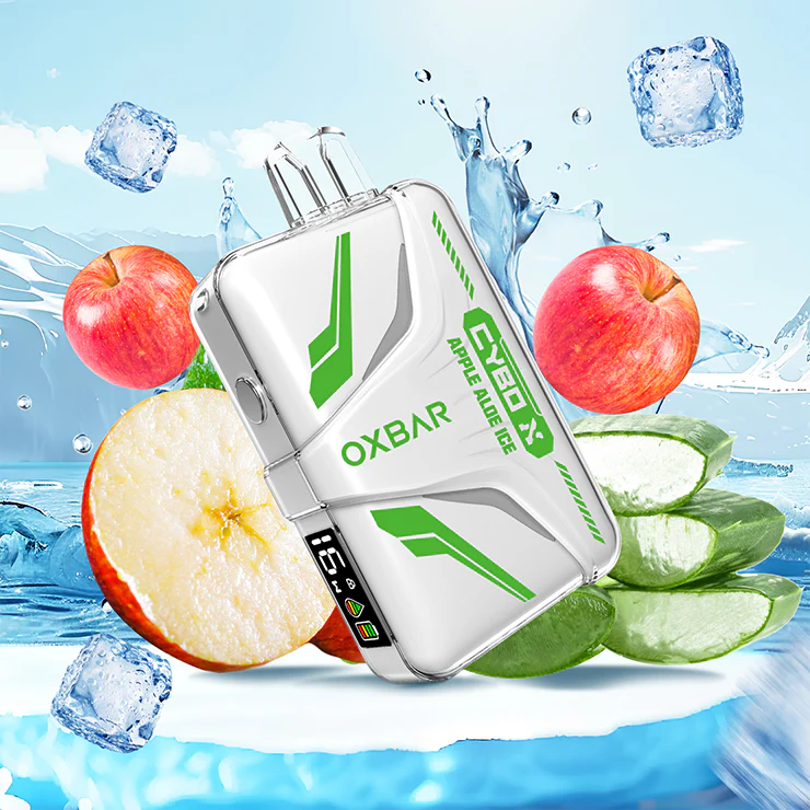 پاد یکبار مصرف سیب آلوورا یخ(20000 پاف)/OXBAR CYBO X 20000 Puffs Apple Aloe Ice