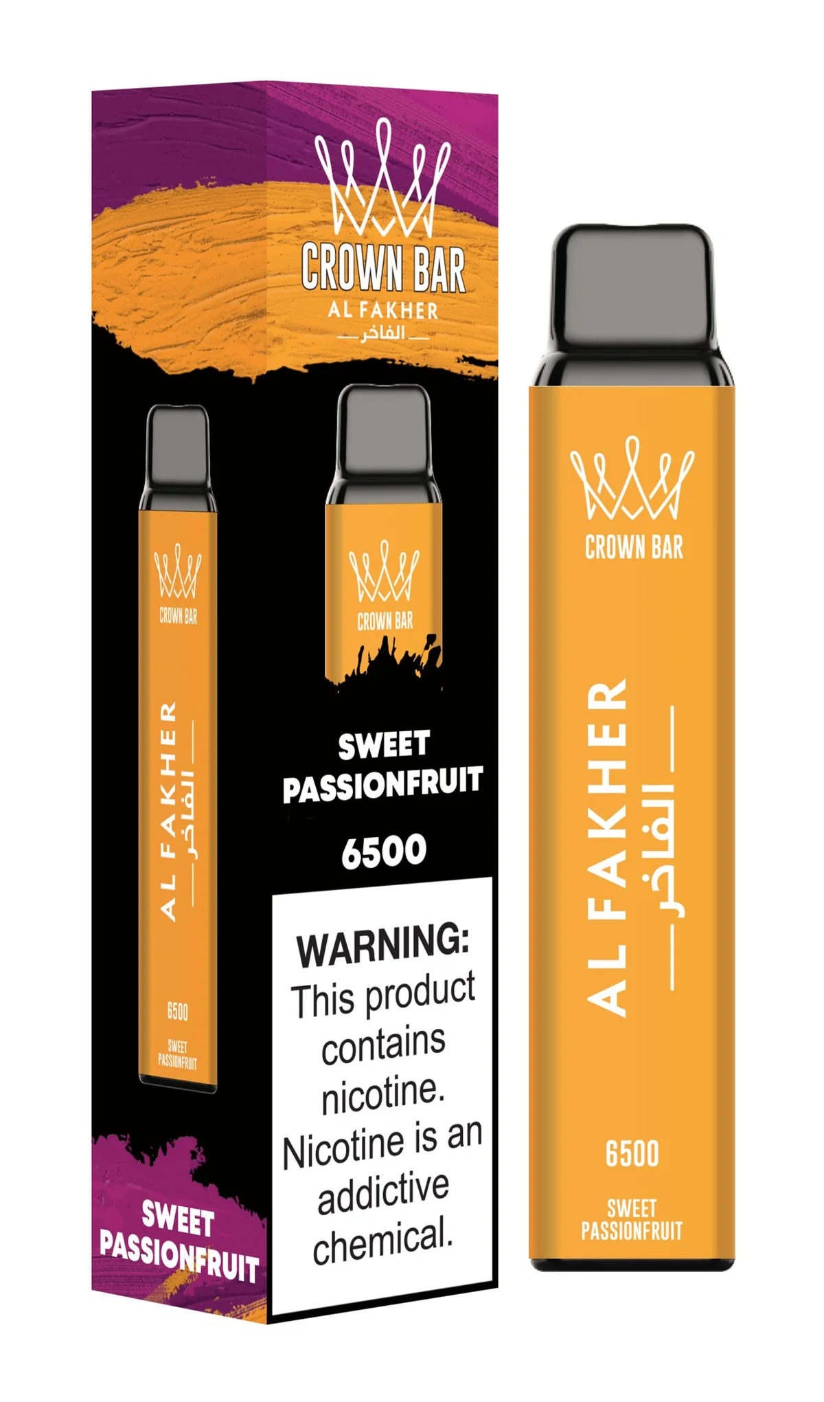 پاد یکبار مصرف الفاخر/پشن فروت (6500 پاف)/ Al Fakher 6500 Puffs Sweet Passionfruit