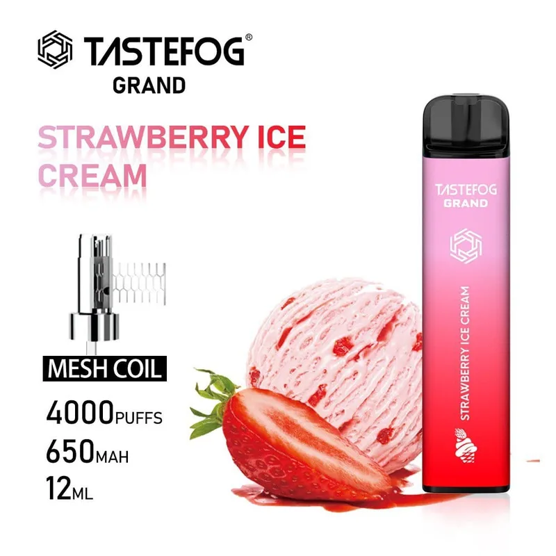 پاد یکبار مصرف با طعم بستنی توت فرنگی | Taste Fog Strawberry Icecream (4000 پاف)