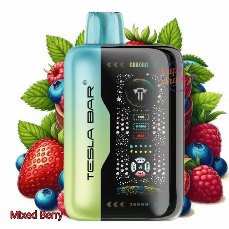 پاد یکبار مصرف تسلا میکس بری  (40000 پاف)/TESLA BAR Vape 40000 Puffs Mix Berries