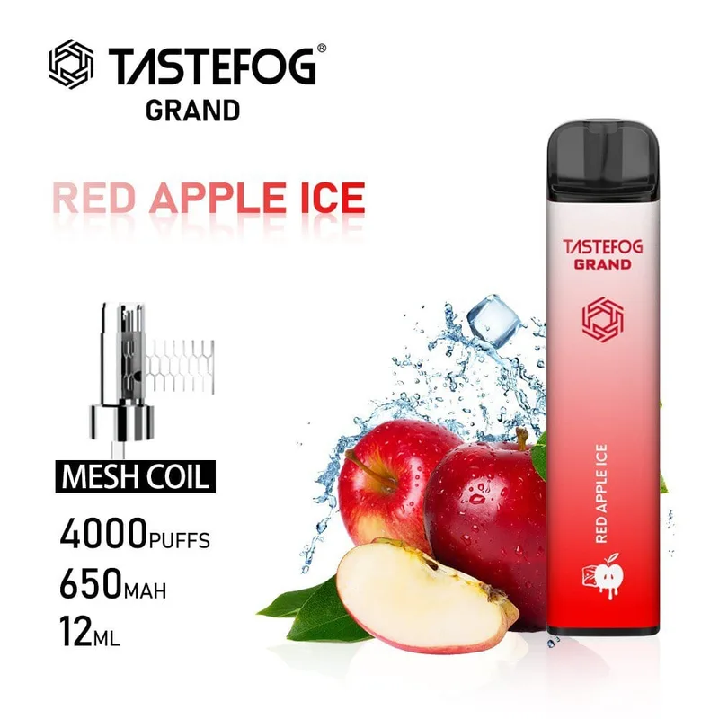 پاد یکبار مصرف با طعم سیب قرمز یخ | Taste Fog Red Apple ice (4000 پاف)
