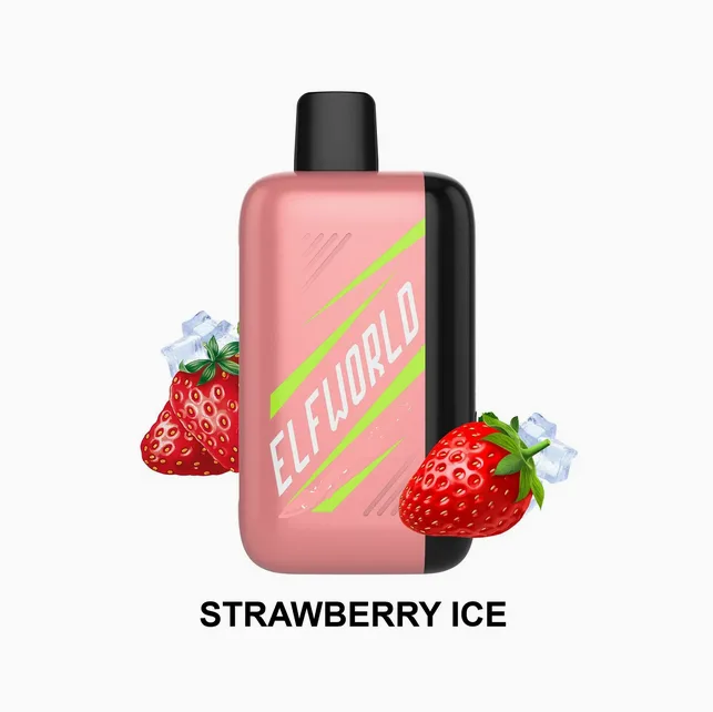 پاد یکبار مصرف ال اف ورلد توت فرنگی یخ(30000 پاف)/Elfworld Vape 30000 Puffs Strawberry Ice