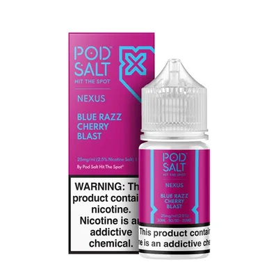 سالت بلو رزبری و گیلاس پادسالت /Pod Salt Blue Razz Cherry Blast