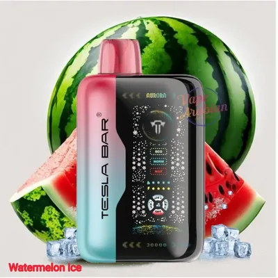 پاد یکبار مصرف تسلا هندونه یخ (40000 پاف)/TESLA BAR Vape 40000 Puffs Watermelon Ice
